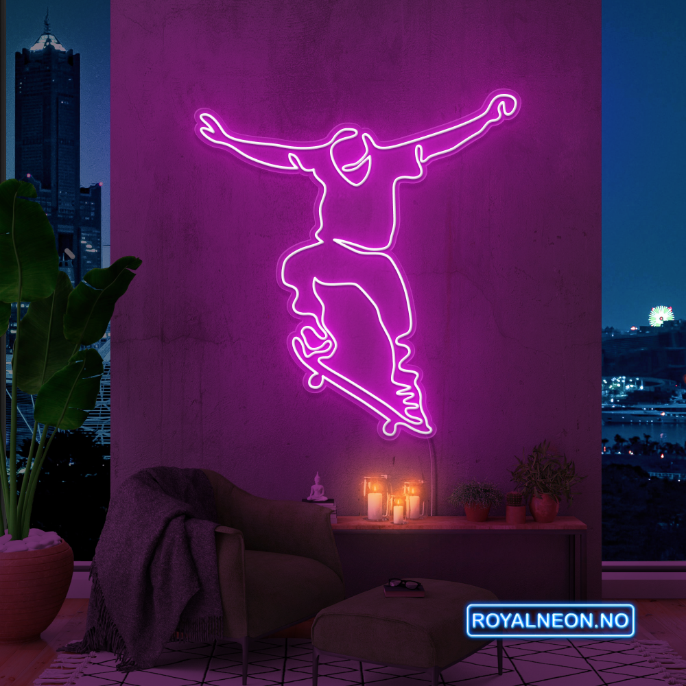 "Skate" LED NEONSKILT. Bestilling!
