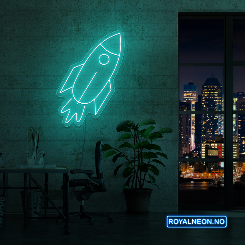 "Spaceship" Led neonskilt. Bestilling!