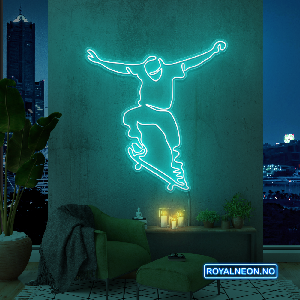 "Skate" LED NEONSKILT. Bestilling!