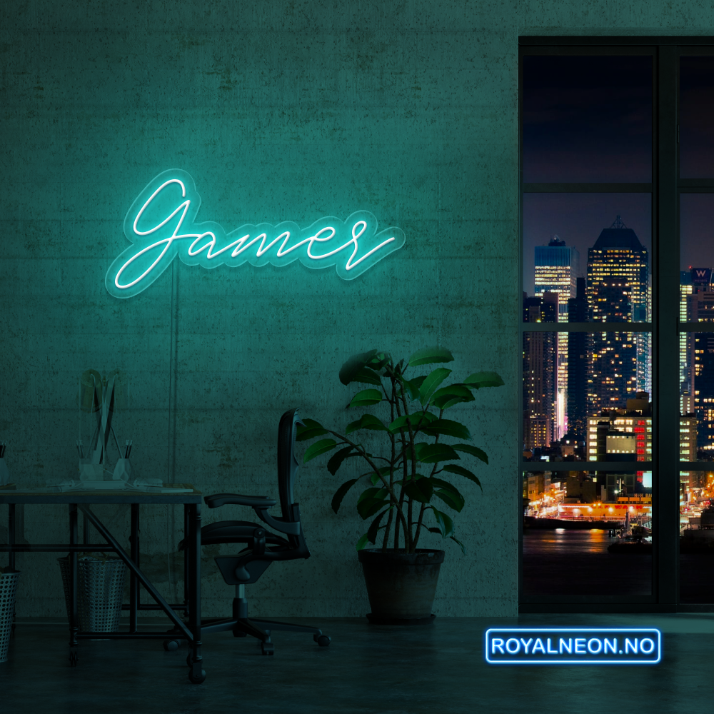"Gamer" Led Neonskilt. Bestilling!