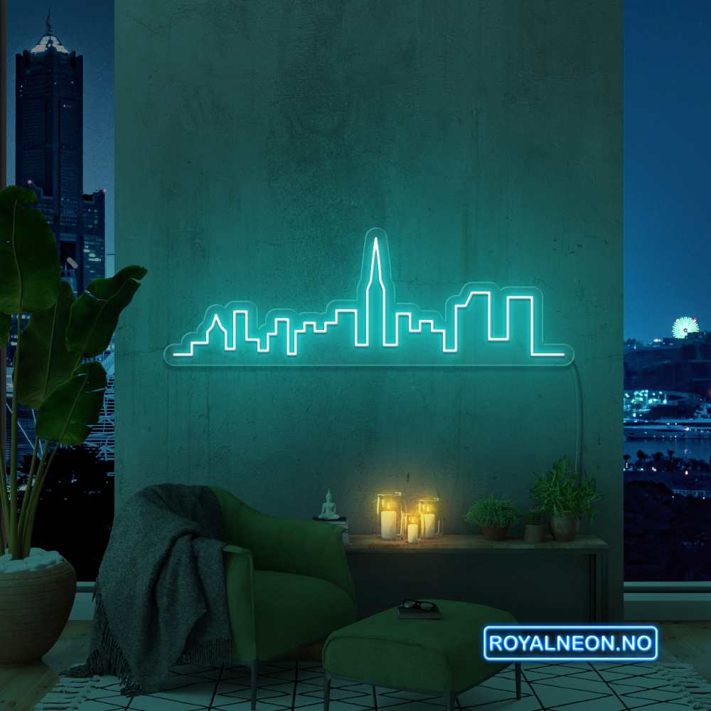 "Skyline" LED NEONSKILT. Bestilling!