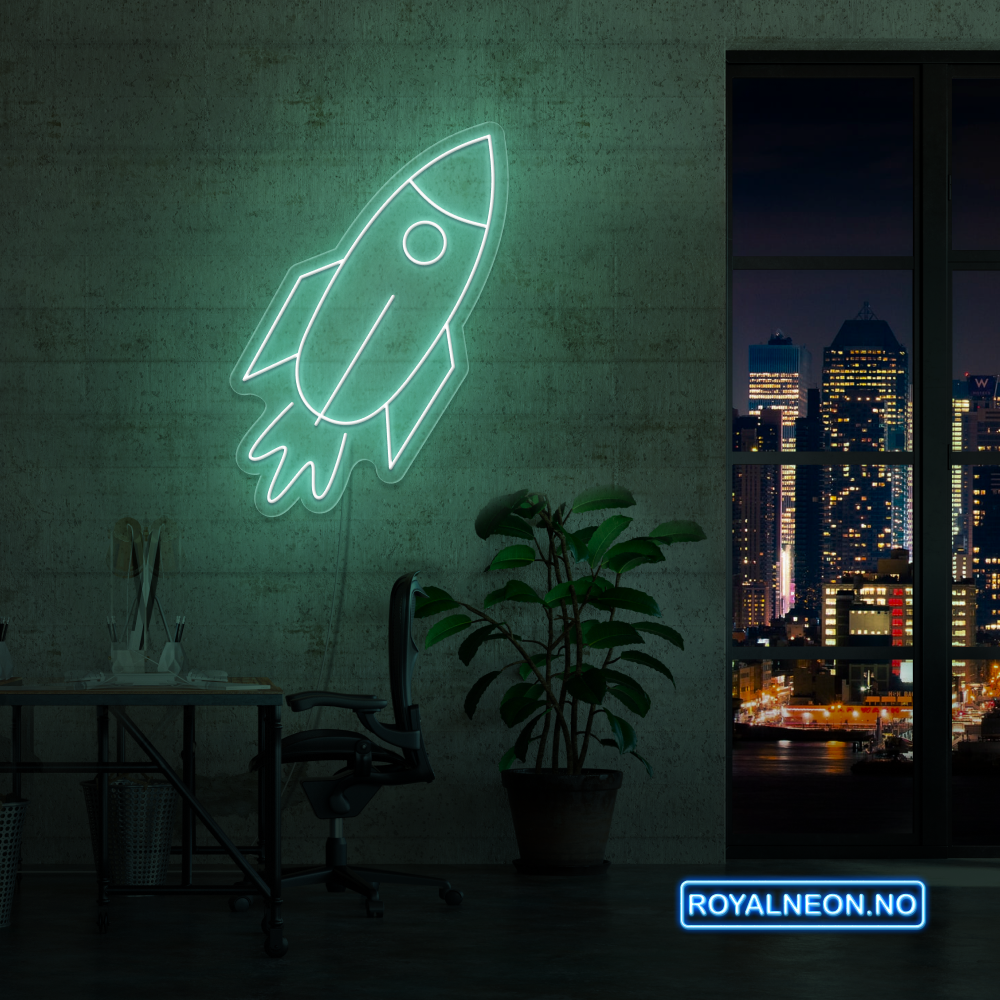 "Spaceship" Led neonskilt. Bestilling!