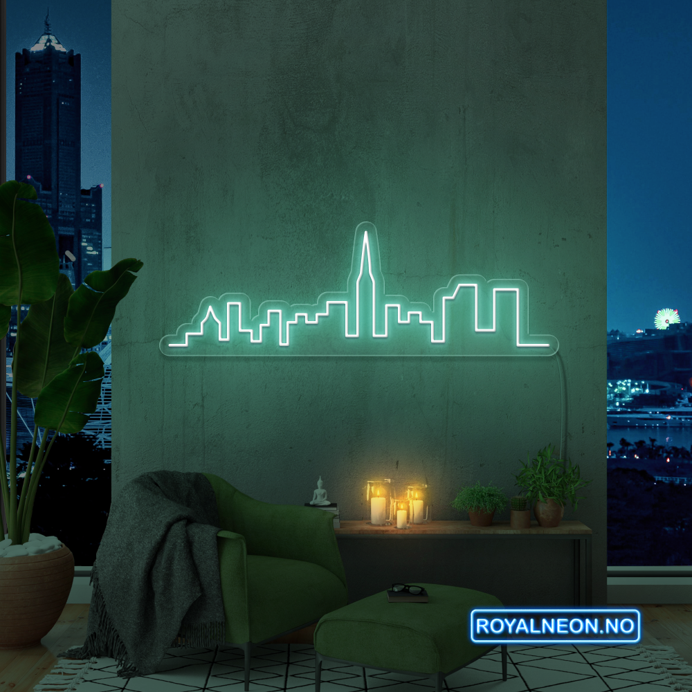 "Skyline" LED NEONSKILT. Bestilling!