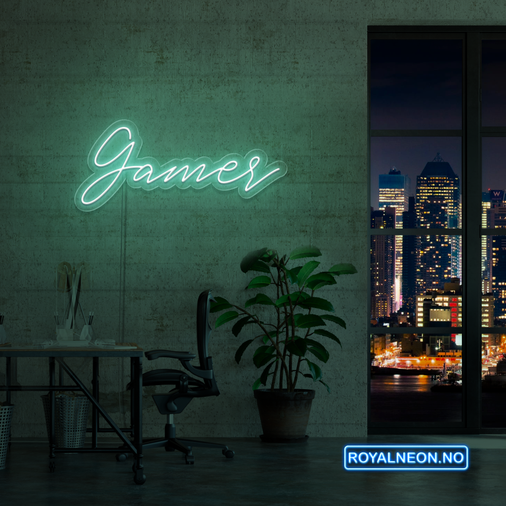 "Gamer" Led Neonskilt. Bestilling!