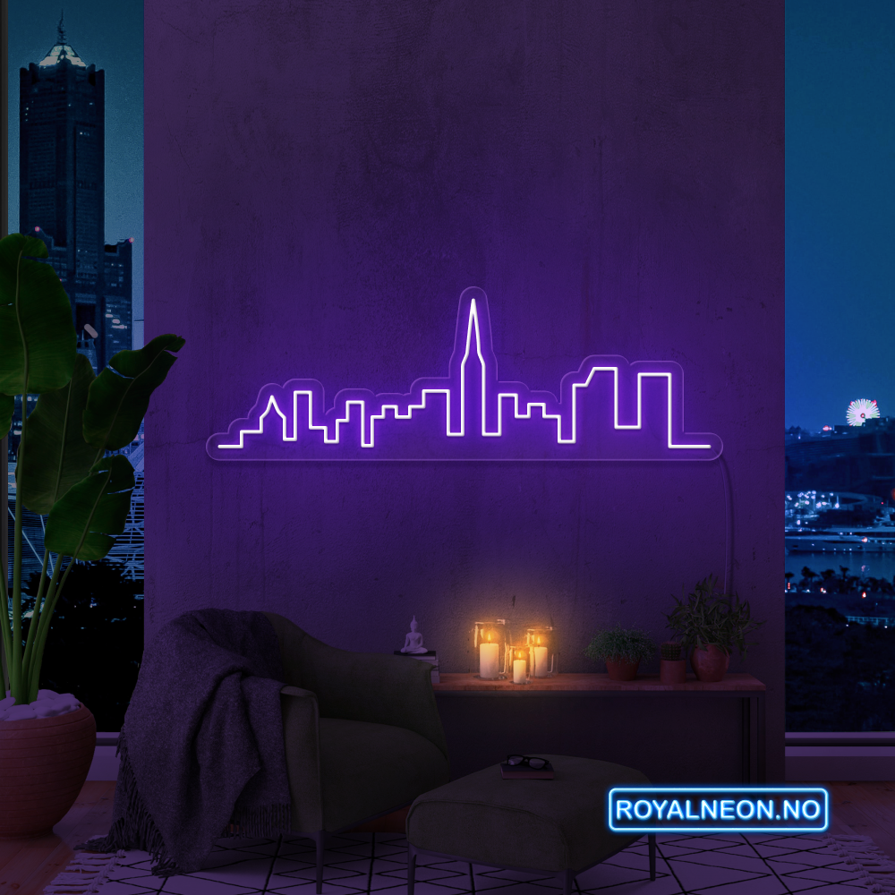 "Skyline" LED NEONSKILT. Bestilling!