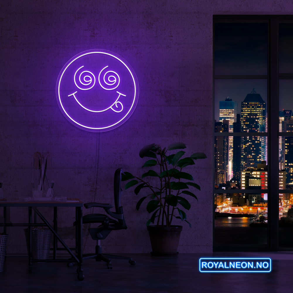 "crazy face" Led Neonskilt. Bestilling!
