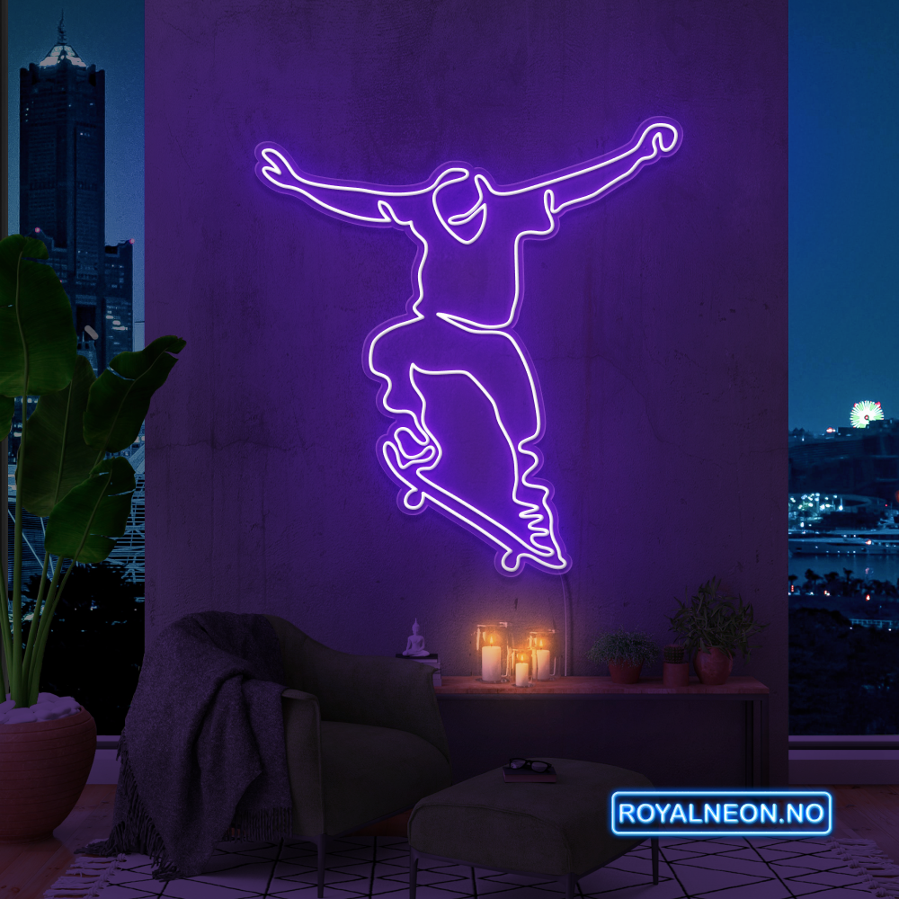 "Skate" LED NEONSKILT. Bestilling!