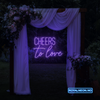 "CHEERS to love" Led Neonskilt. Bestilling!