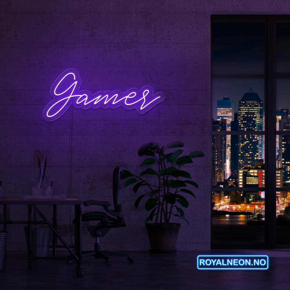 "Gamer" Led Neonskilt. Bestilling!