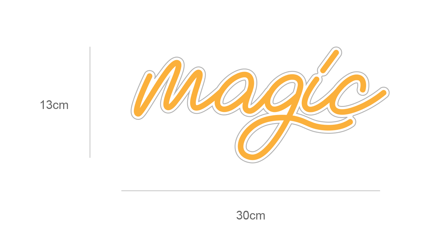 "magic mini" LED NEONSKILT. Cool white