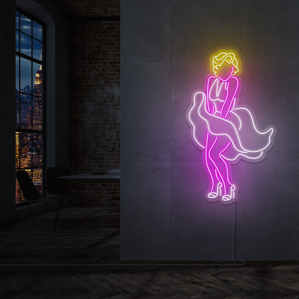"Marilyn Monroe" Led Neonskilt - Bestilling!