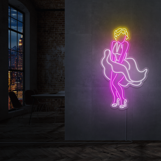 "Marilyn Monroe" Led Neonskilt - Bestilling!