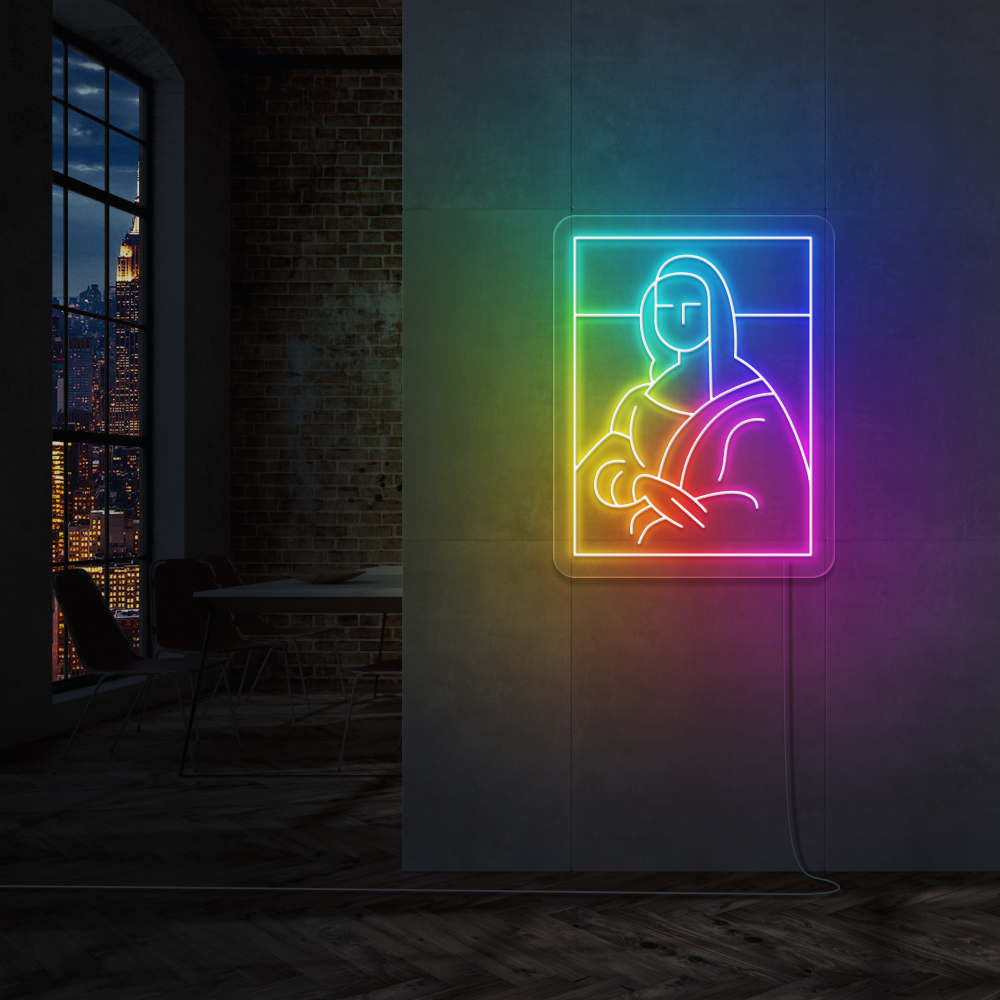 "Mona Lisa" RGB. Led Neonskilt - Bestilling!