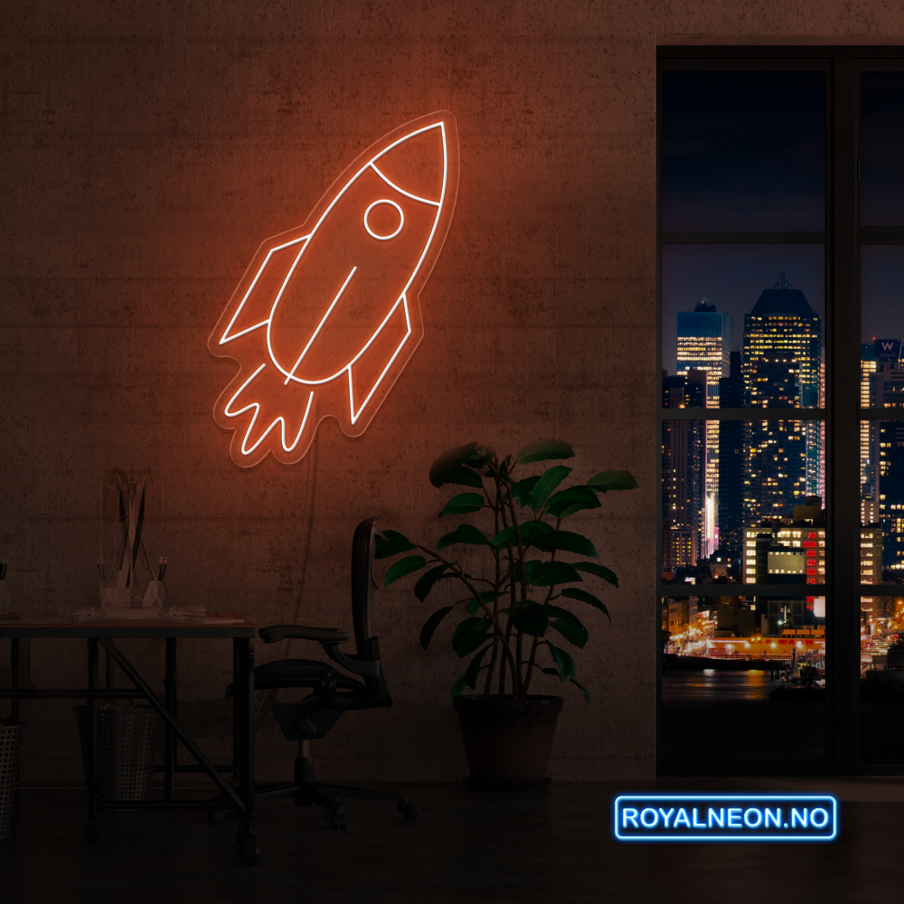 "Spaceship" Led neonskilt. Bestilling!