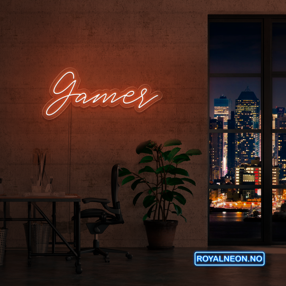 "Gamer" Led Neonskilt. Bestilling!