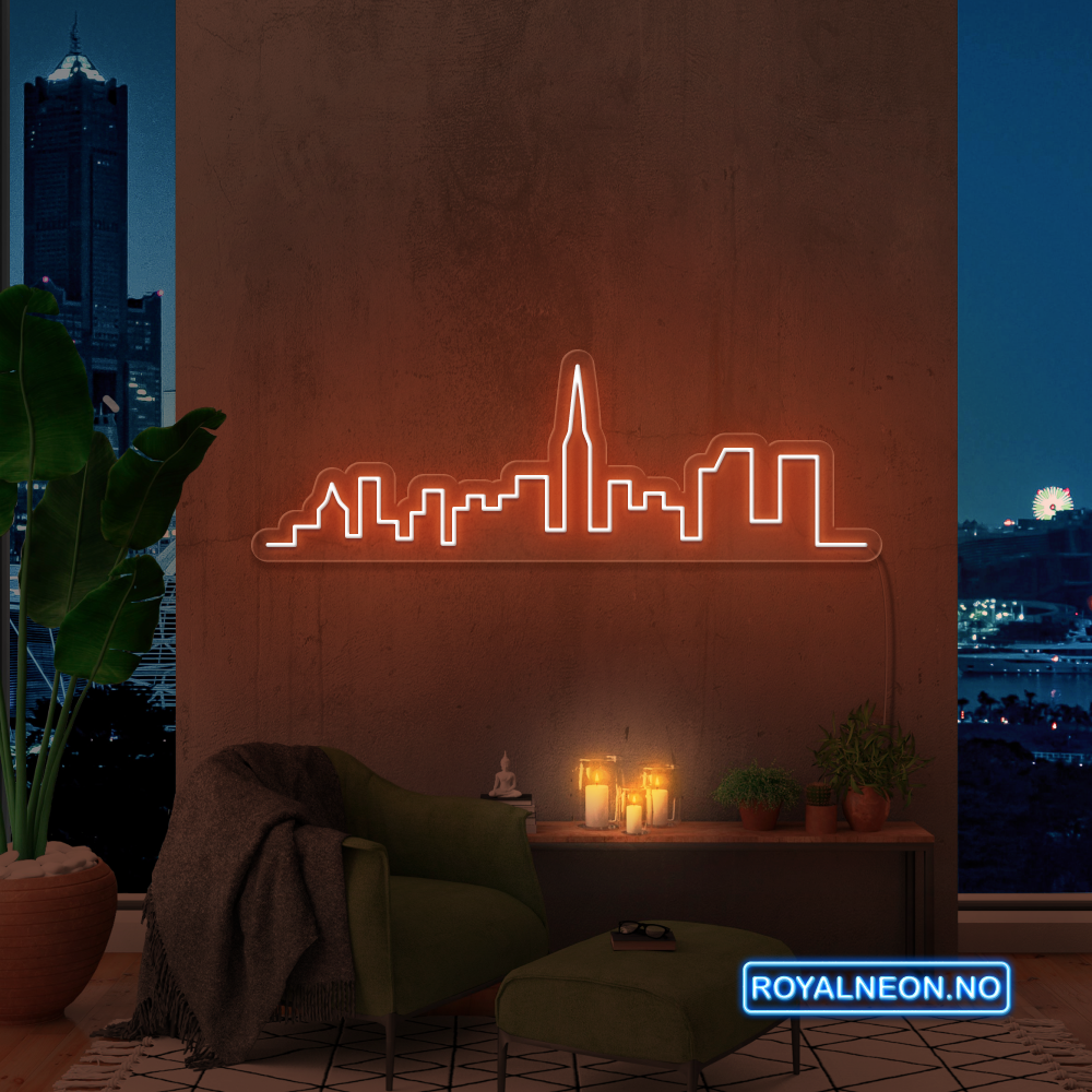 "Skyline" LED NEONSKILT. Bestilling!