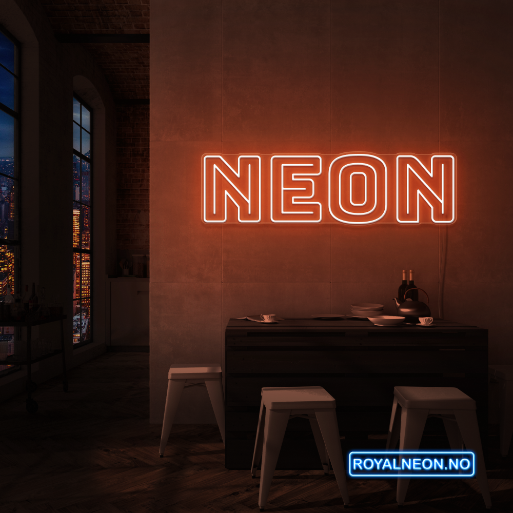 "NEON NEON" LED NEONSKILT. Bestilling!