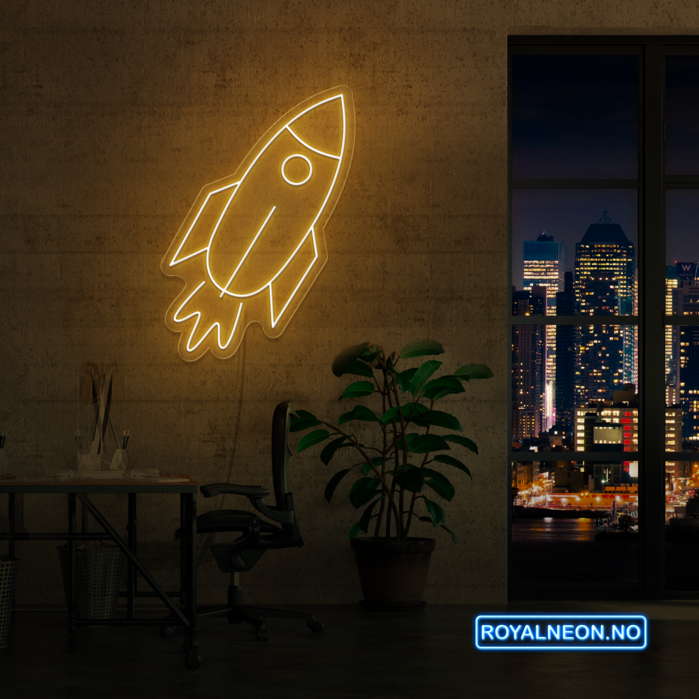 "Spaceship" Led neonskilt. Bestilling!
