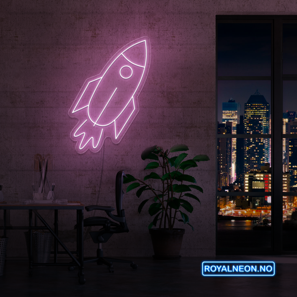 "Spaceship" Led neonskilt. Bestilling!