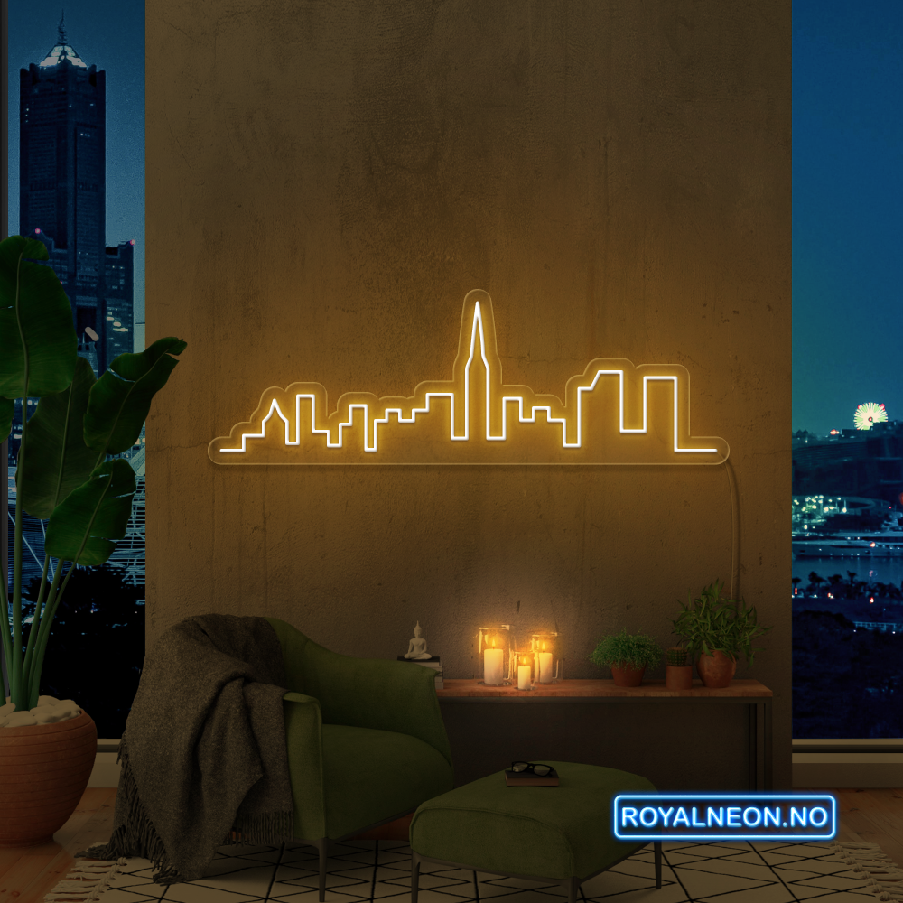 "Skyline" LED NEONSKILT. Bestilling!