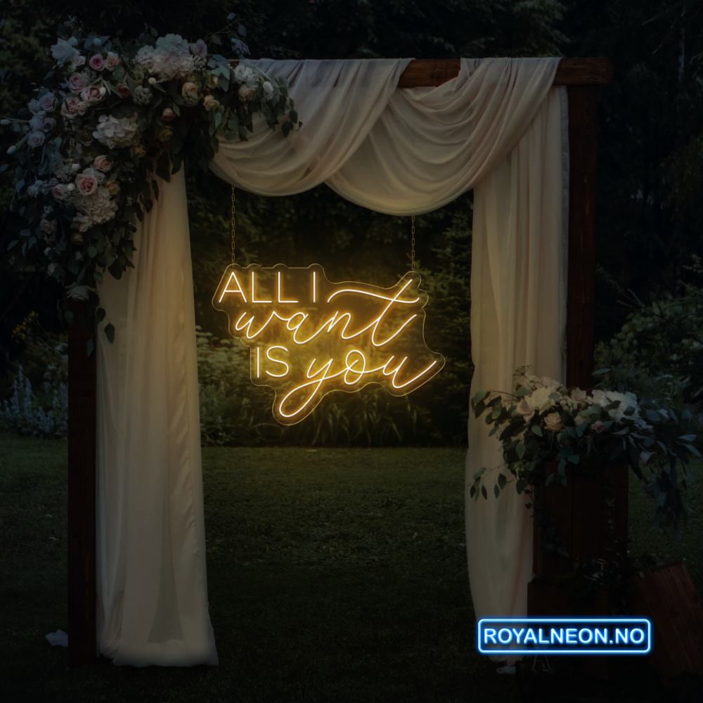 "ALL I want IS you" Led Neonskilt. Bestilling!