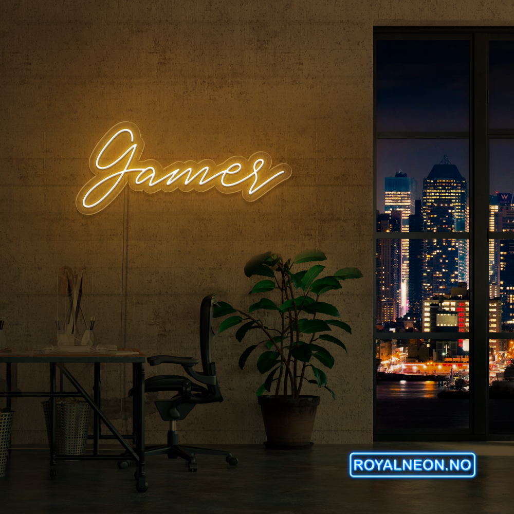 "Gamer" Led Neonskilt. Bestilling!