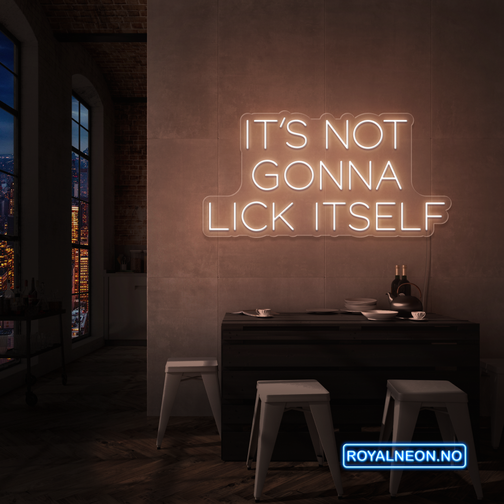 "IT´S NOT GONNA" Led Neonskilt - Bestilling!