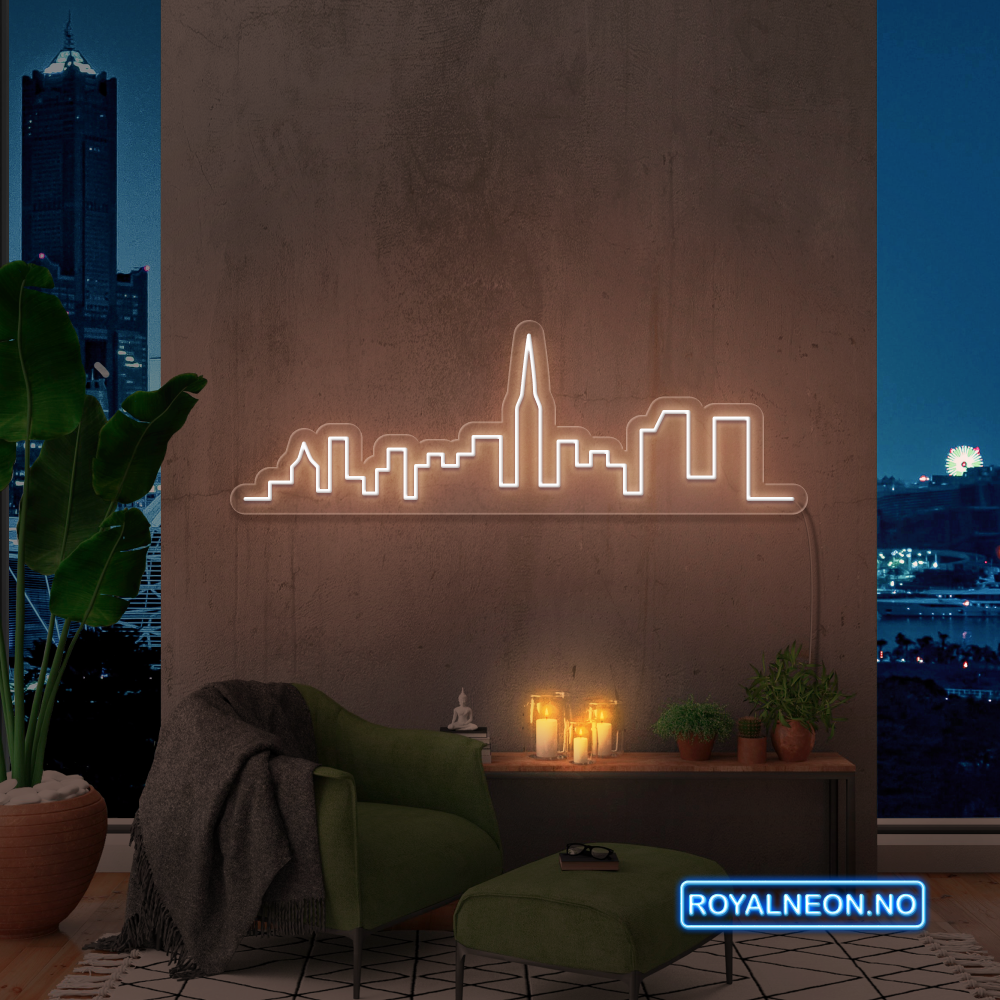 "Skyline" LED NEONSKILT. Bestilling!