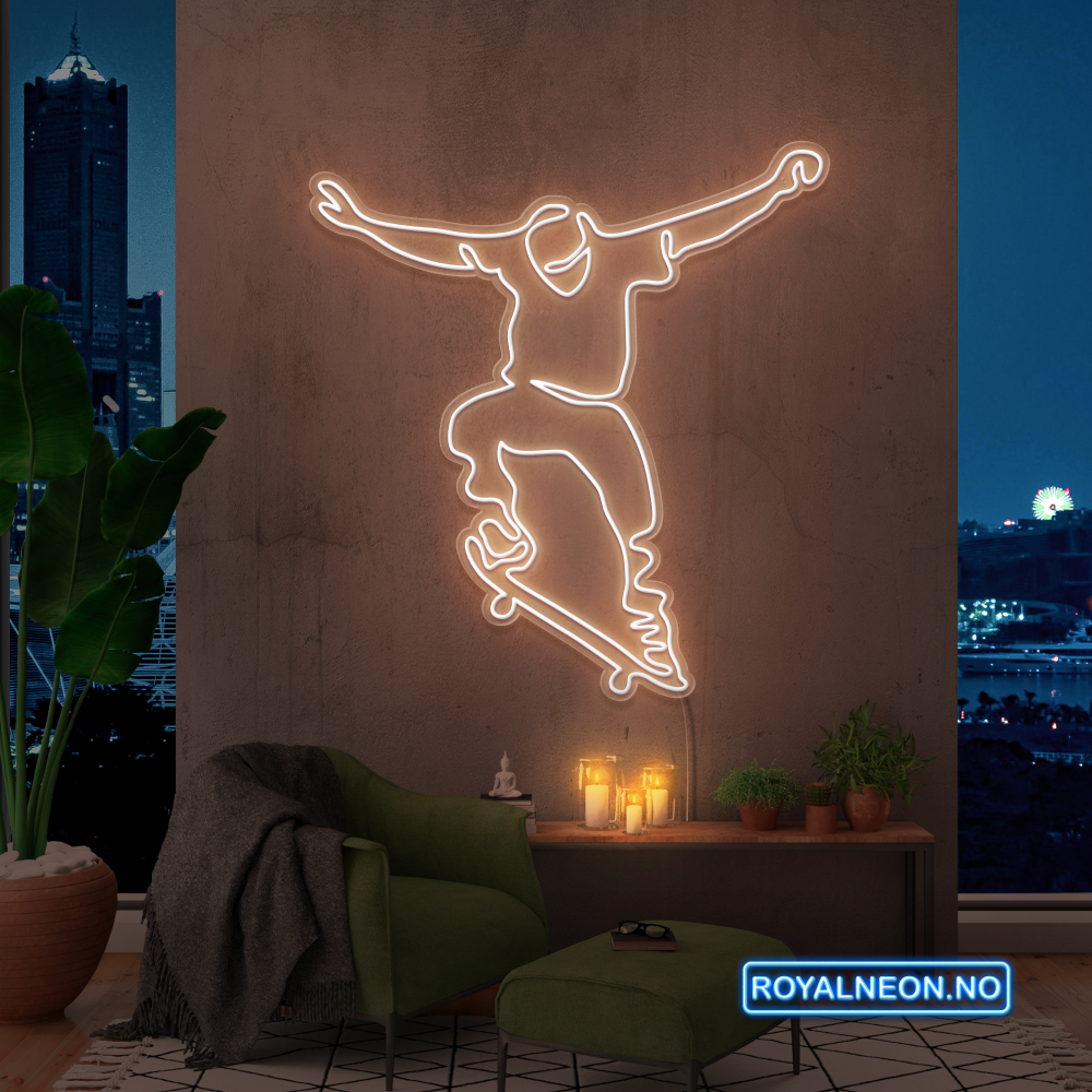 "Skate" LED NEONSKILT. Bestilling!