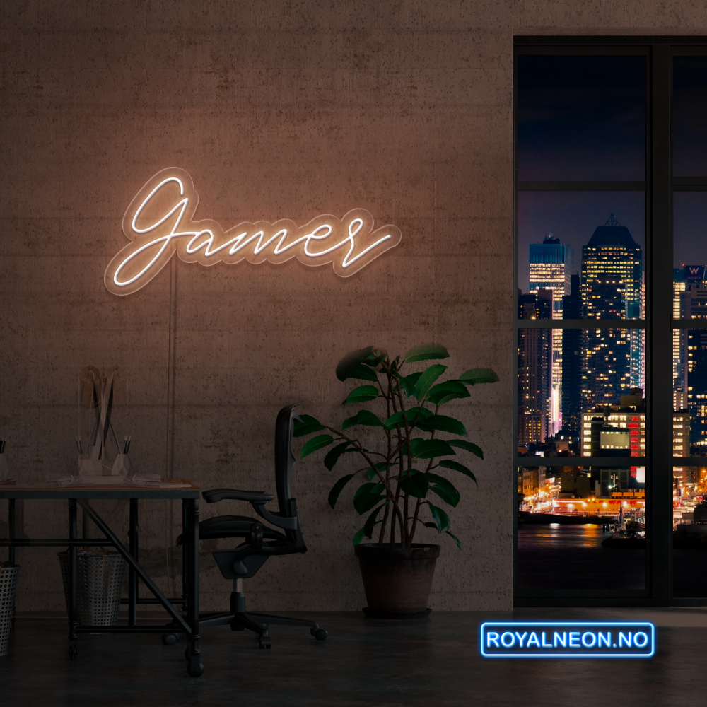 "Gamer" Led Neonskilt. Bestilling!