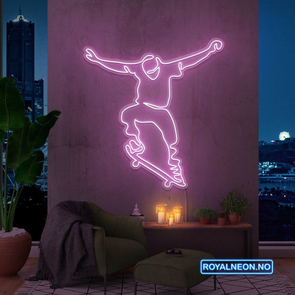 "Skate" LED NEONSKILT. Bestilling!