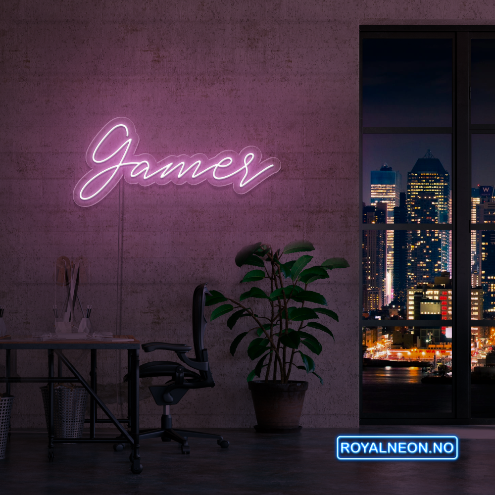"Gamer" Led Neonskilt. Bestilling!