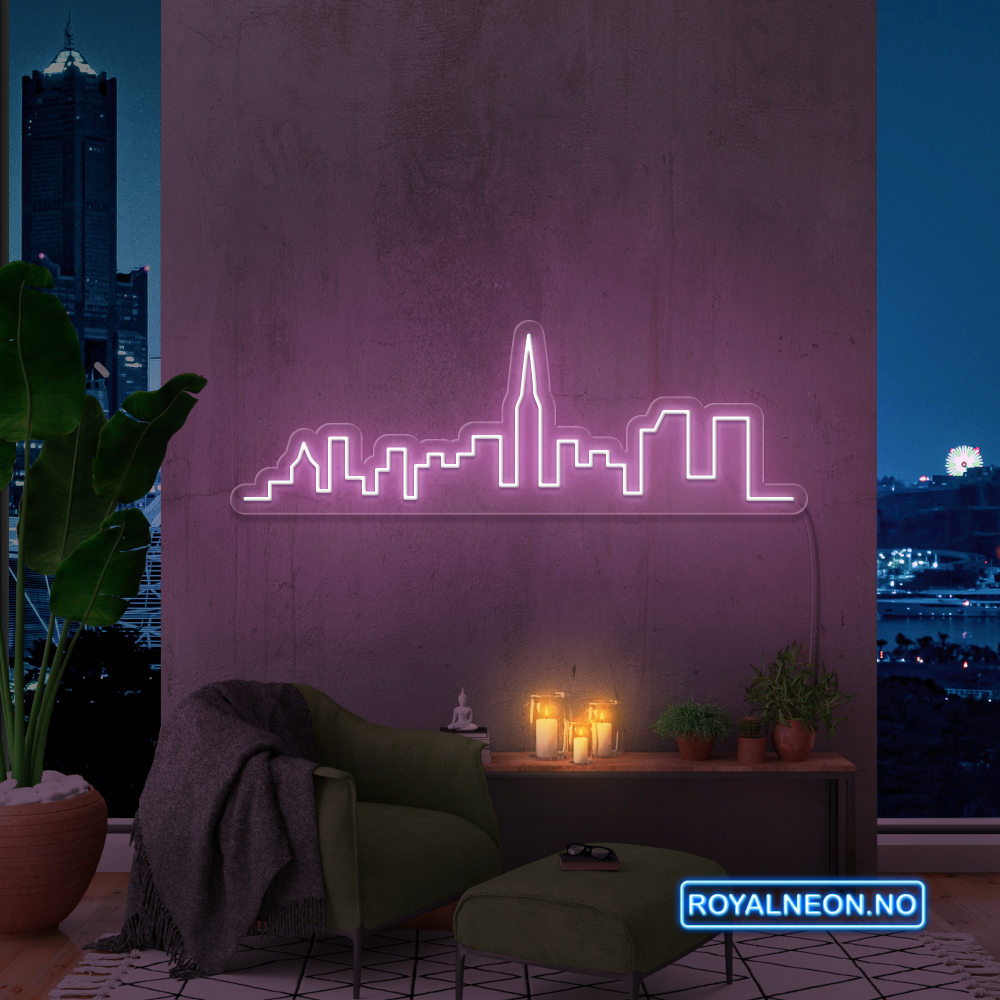 "Skyline" LED NEONSKILT. Bestilling!