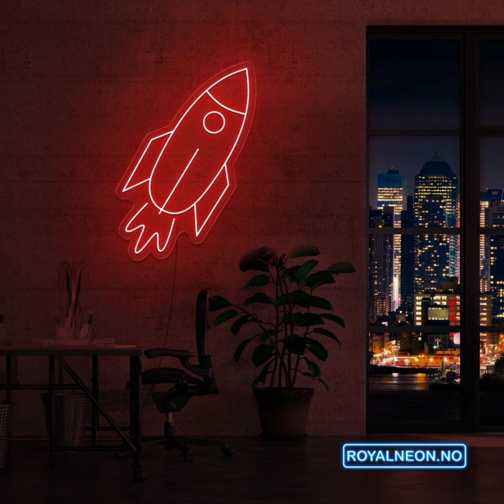 "Spaceship" Led neonskilt. Bestilling!