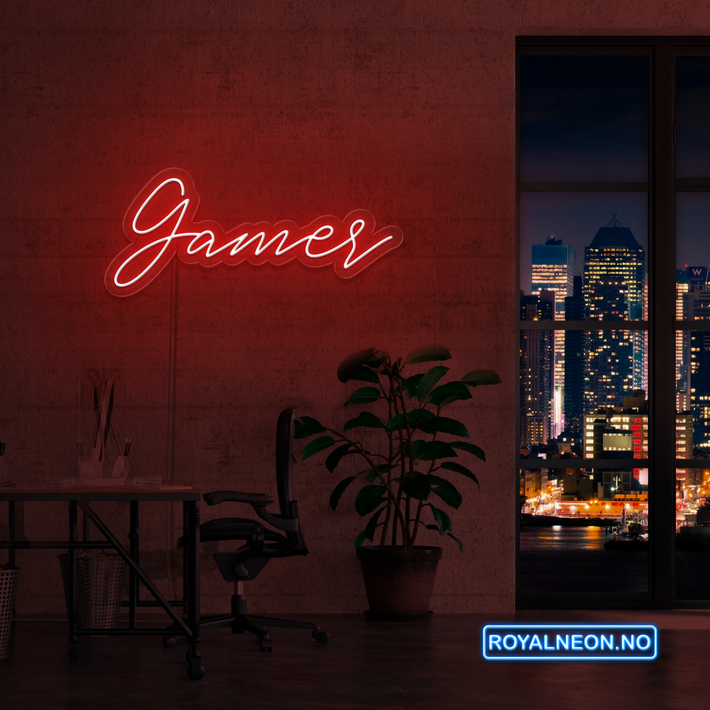 "Gamer" Led Neonskilt. Bestilling!