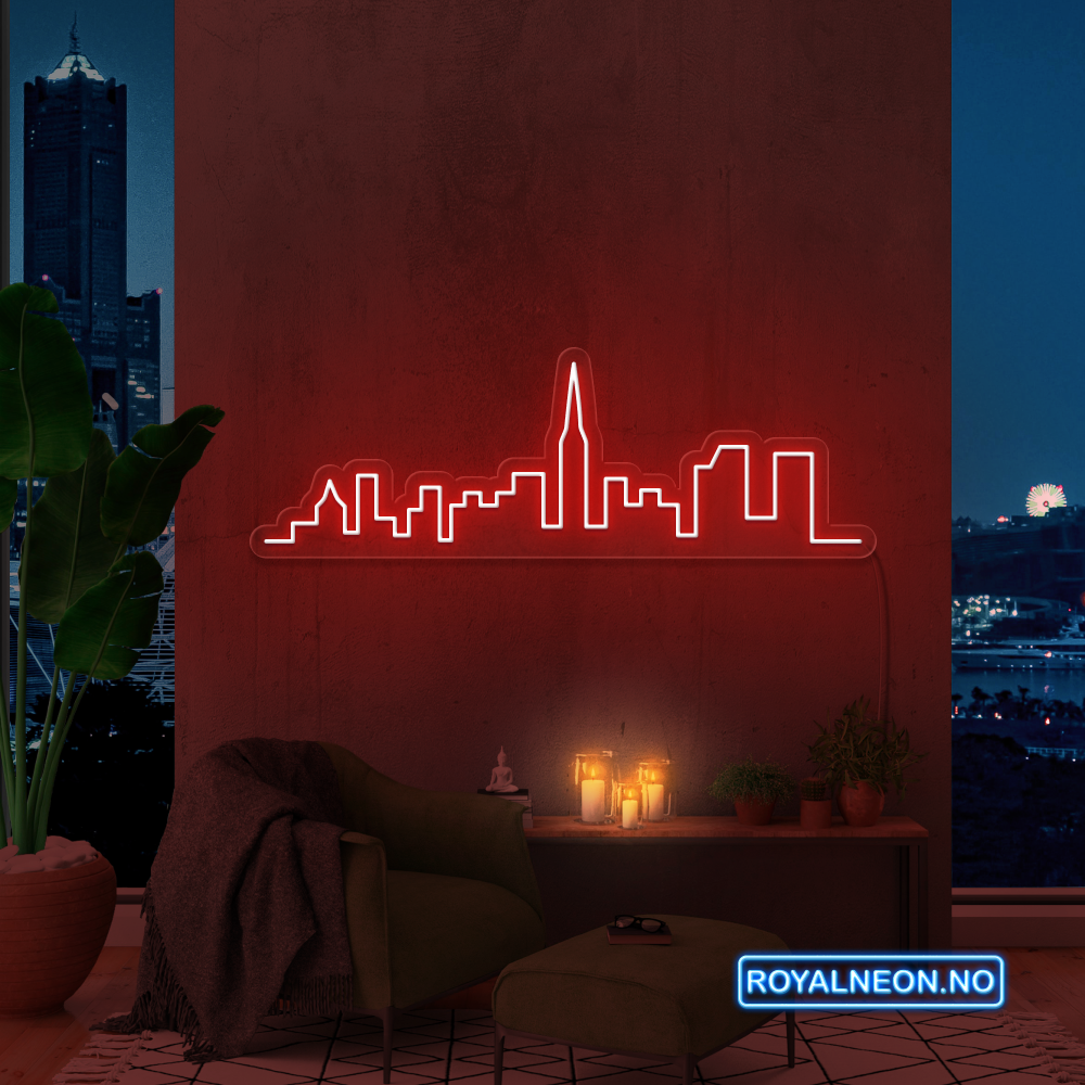 "Skyline" LED NEONSKILT. Bestilling!
