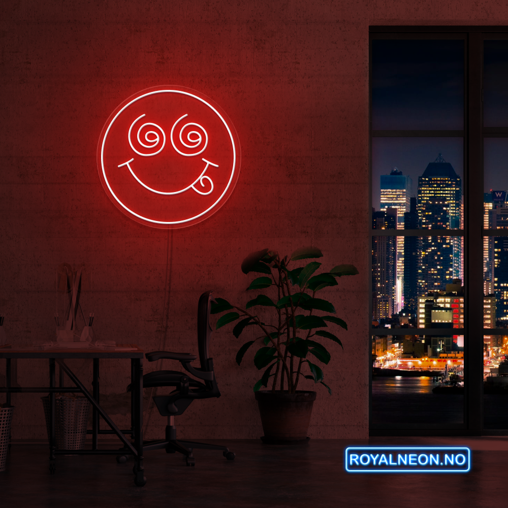 "crazy face" Led Neonskilt. Bestilling!