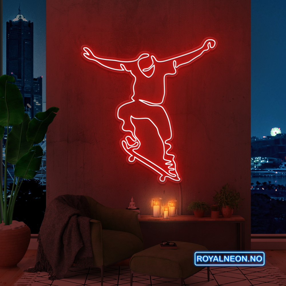 "Skate" LED NEONSKILT. Bestilling!