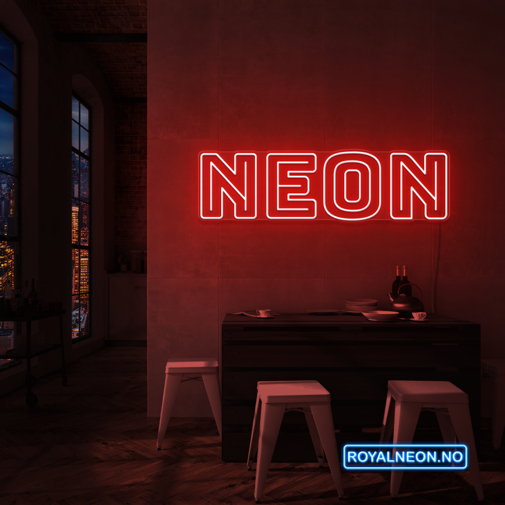 "NEON NEON" LED NEONSKILT. Bestilling!