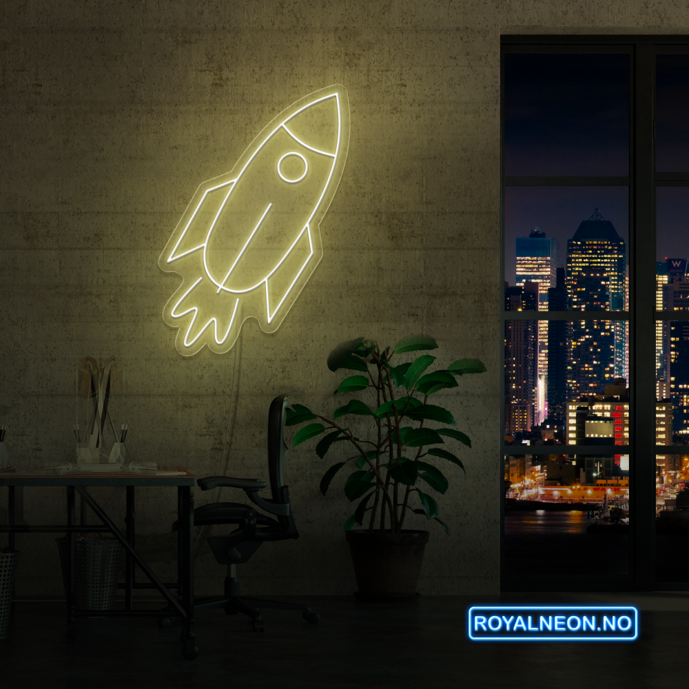"Spaceship" Led neonskilt. Bestilling!