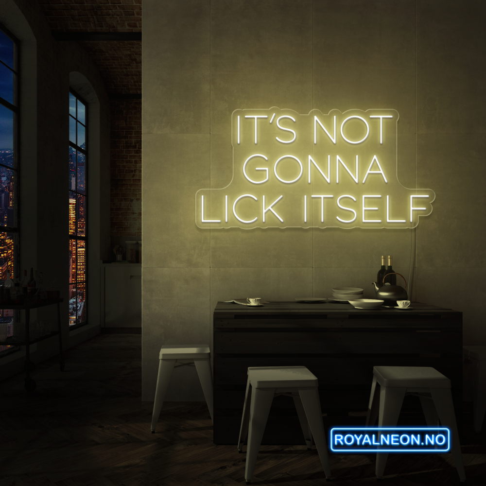 "IT´S NOT GONNA" Led Neonskilt - Bestilling!