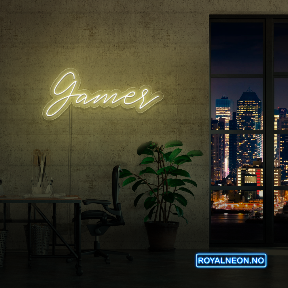"Gamer" Led Neonskilt. Bestilling!