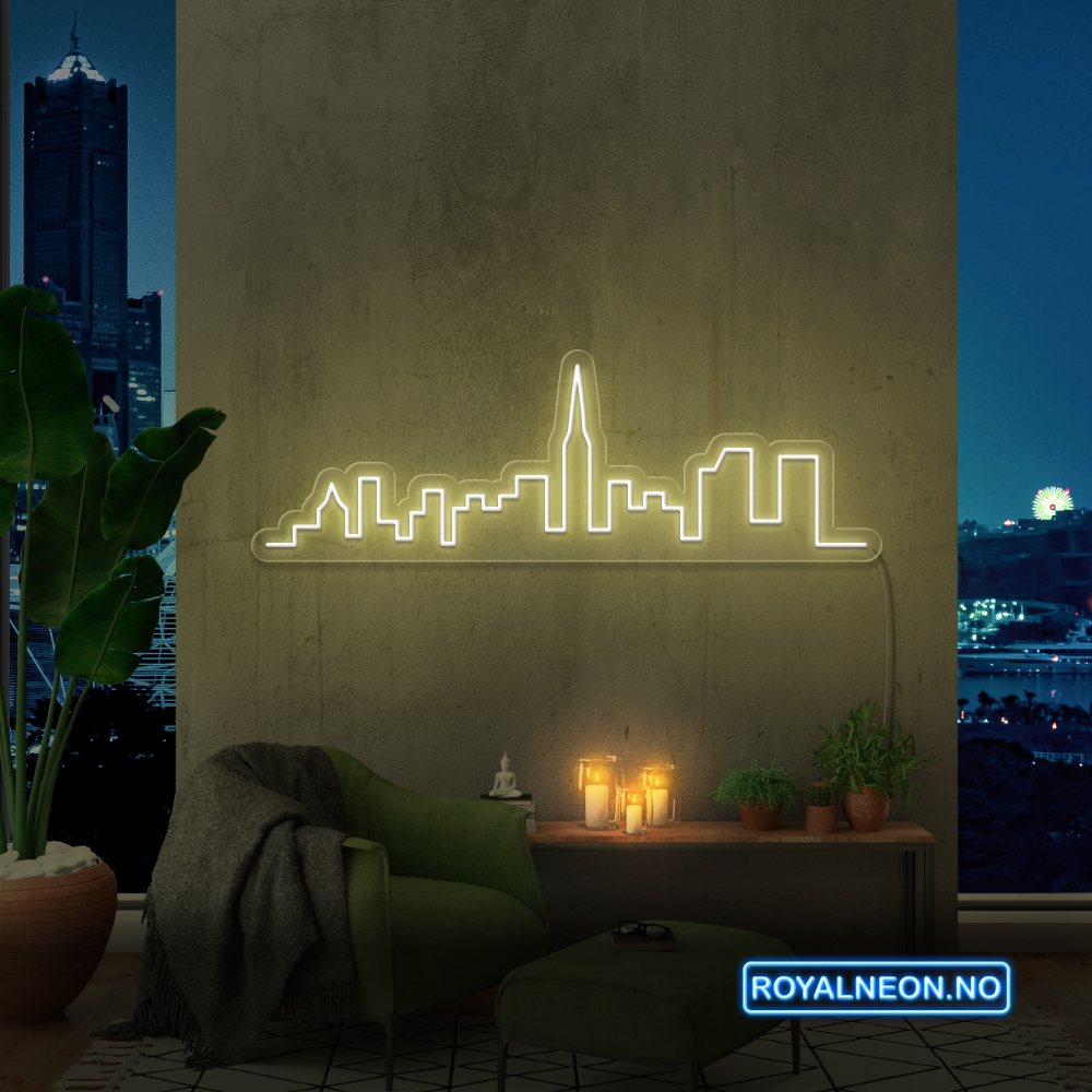 "Skyline" LED NEONSKILT. Bestilling!