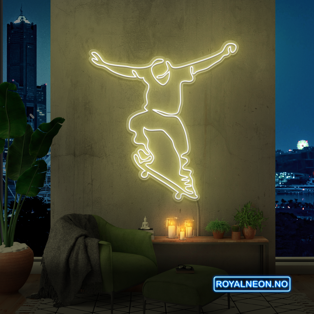 "Skate" LED NEONSKILT. Bestilling!