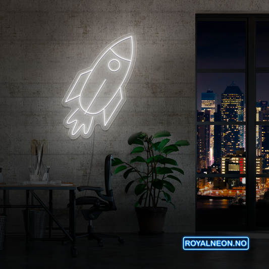 "Spaceship" Led neonskilt. Bestilling!