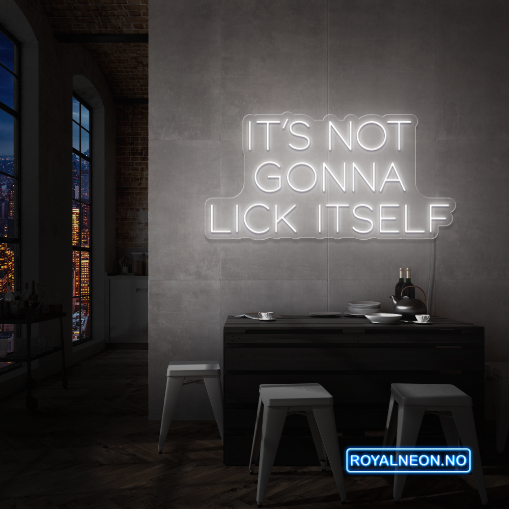 "IT´S NOT GONNA" Led Neonskilt - Bestilling!