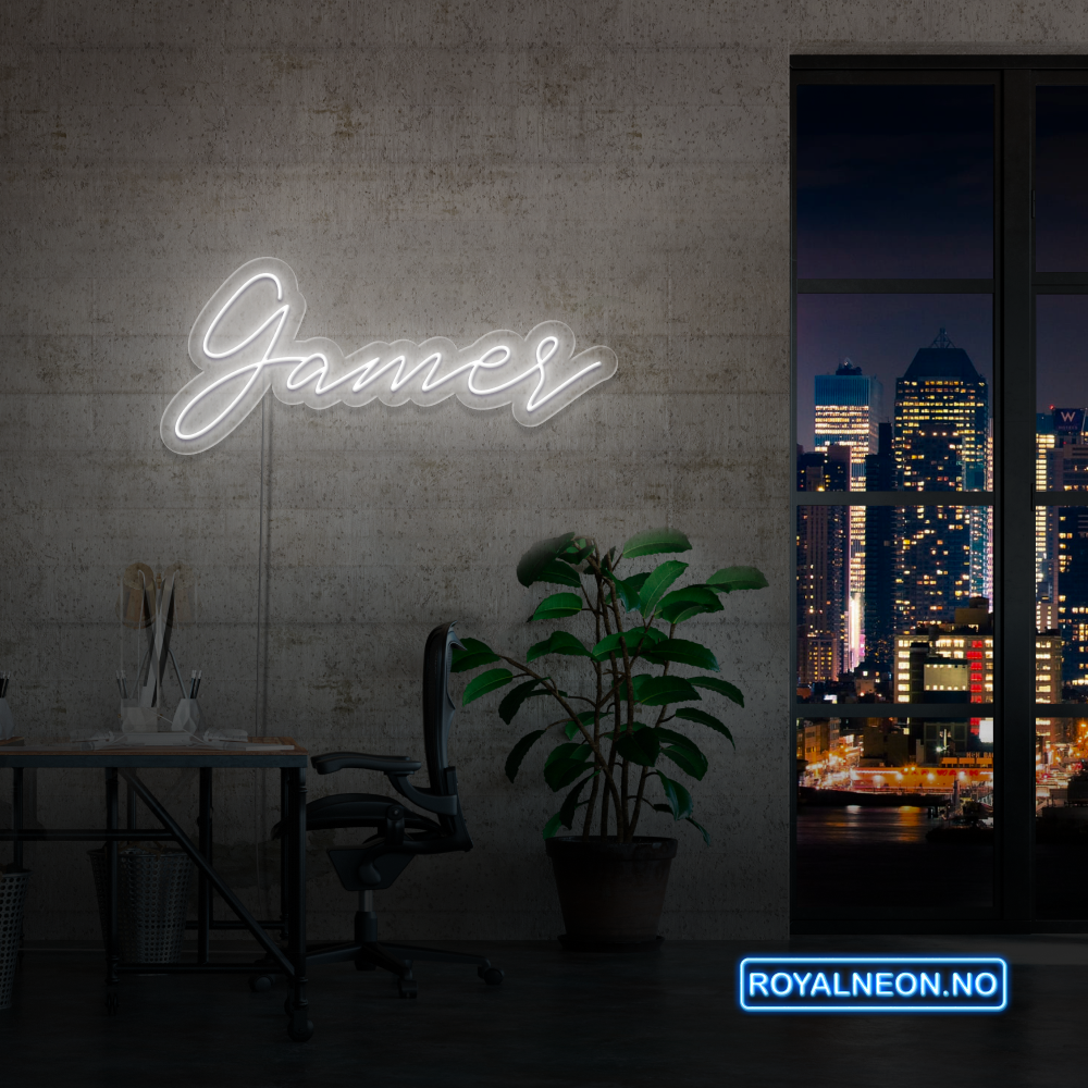 "Gamer" Led Neonskilt. Bestilling!