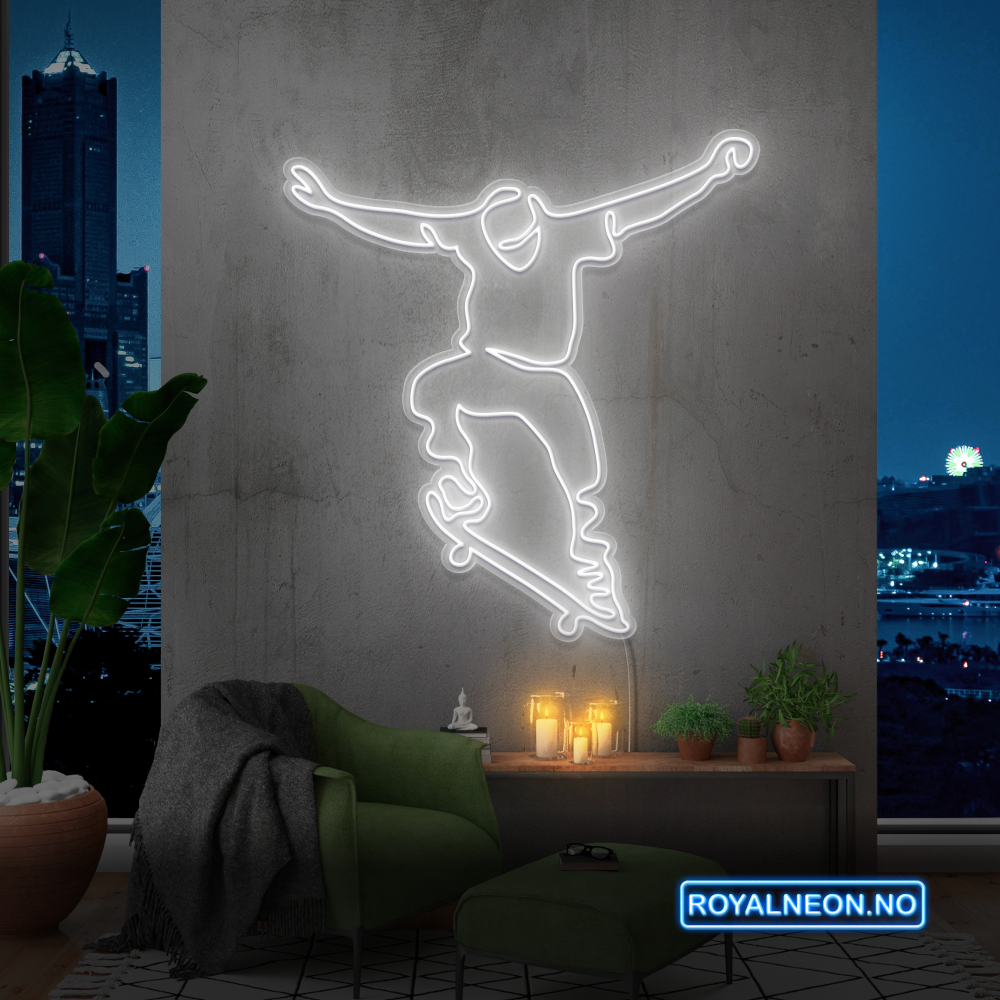 "Skate" LED NEONSKILT. Bestilling!