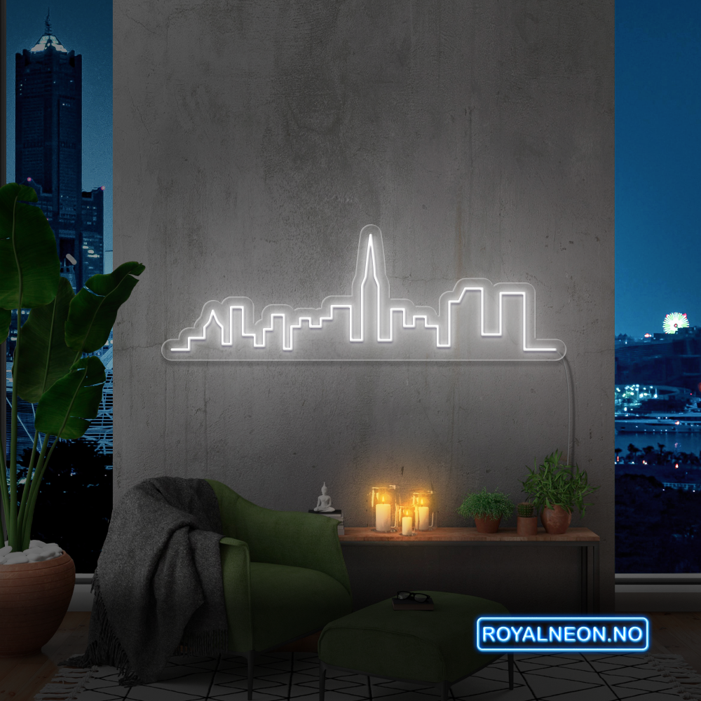 "Skyline" LED NEONSKILT. Bestilling!